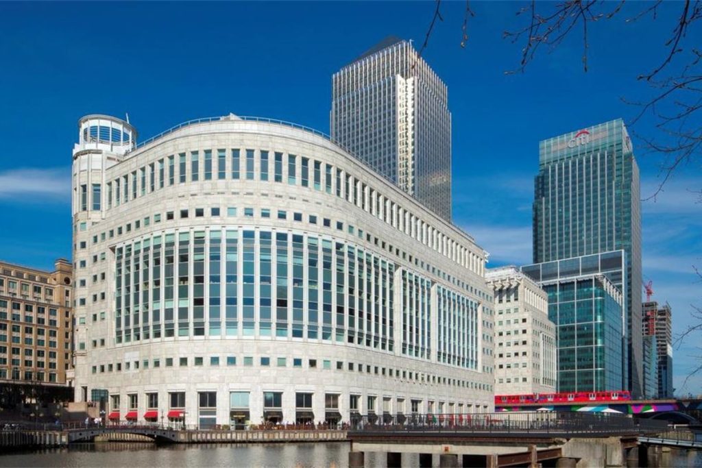 The government hub at 10 South Colonnade, where MHRA offices are based